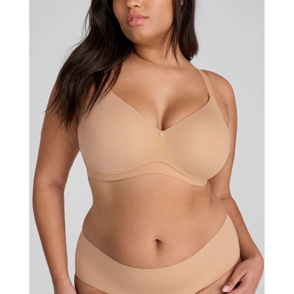 NWT Honeylove Cloud Embrace Sand Tan Wireless Molded Cup Bra 38DD 38E Padded NWT
